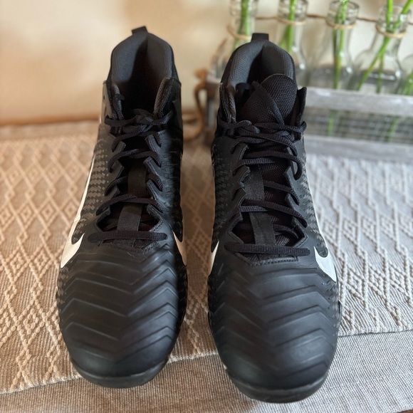 Nike Alpha Menace 2 Shark Football Cleats Size 11W BV0146-001. Black/White - Picture 3 of 10